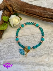 BRACCIALE RIGIDO CON CRISTALLI OTTANIO E FIORELLINO