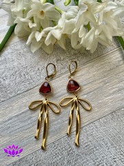 ORECCHINI FIOCCO E CRISTALLO VINACCIA