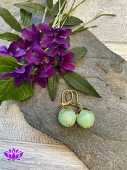 ORECCHINI GEMMA VETRO ACQUAMARINA