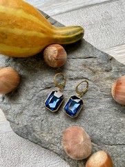 ORECCHINI CRISTALLO BLU