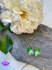 ORECCHINI CON TULIPANI VERDI LIME