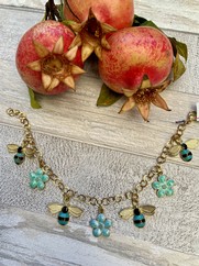 BRACCIALE CHARMS API AZZURRE