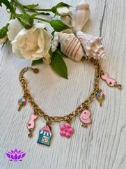 BRACCIALE CHARMS GATTI ROSA