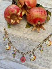 BRACCIALE CHARMS UNICORNI E LECCA LECCA