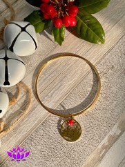 BRACCIALE RIGIDO CHARMS NATALE ACCIAIO GOLD