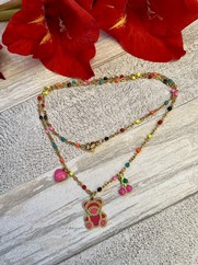 COLLANA ORSETTO ROSA