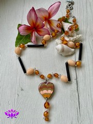 COLLANA MONGOLFIERA IN LEGNO RESINATO