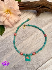 GIROCOLLO TURCHESE CON BARCHETTA
