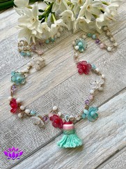 COLLANA UNCINETTO NAPPINA MULTICOLOR COTONE