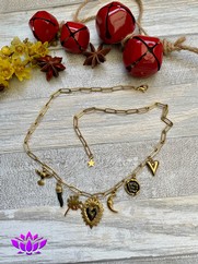 GIROCOLLO ACCIAIO CUORE SACRO NERO