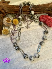 COLLANA IN PIETRA DURA BIANCONERO
