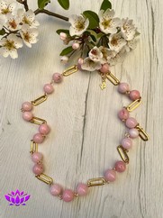 COLLANA IN PIETRA DURA ROSA