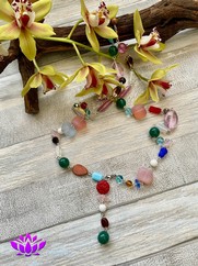 COLLANA CON VETRI DI BOEMIA MULTICOLOR