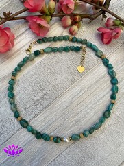 GIROCOLLO IN AMAZZONITE VERDE SCURO