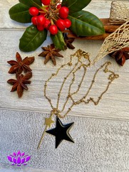 CIONDOLO  STELLA MAGICA NERA