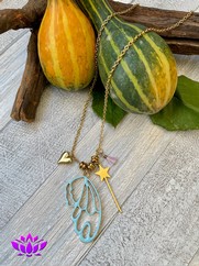 CIONDOLO ALA FARFALLA AZZURRA