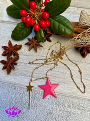 CIONDOLO STELLA MAGICA FUCSIA