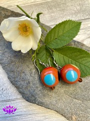 ORECCHINI CRAZY BOULE POIS CARAMELLO