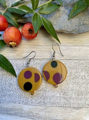 ORECCHINI CRAZY RESINA POIS VINACCIA