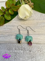 ORECCHINI ELEFANTINO AZZURRO