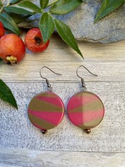 ORECCHINI CRAZY RESINA ZEBRATA FUCSIA