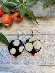 ORECCHINI CRAZY RESINA POIS AVORIO