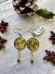 ORECCHINI COTONE GIAPPONESE UVA VERDE