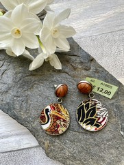 ORECCHINI COTONE GIAPPONESE GRU CARAMELLO