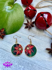 ORECCHINI COTONE AMERICANO STELLA NATALE