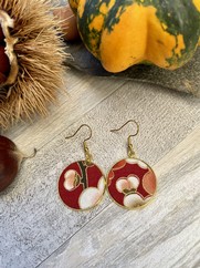 ORECCHINI COTONE GIAPPONESE ORO BOCCIOLO ROSA