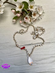 COLLANA UNCINETTO PESCIOLINO PICCOLO BIANCO