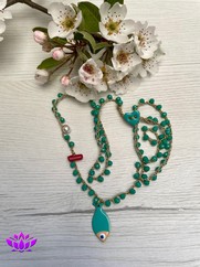 COLLANA UNCINETTO PESCIOLINO PICCOLO TURCHESE