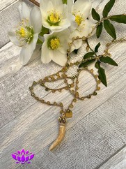 COLLANA UNCINETTO CORNETTO PICCOLO BEIGE