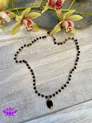 COLLANA UNCINETTO CORTA CRISTALLO NERO