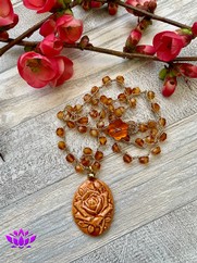 COLLANA UNCINETTO MEDAGLIONE ZUCCA