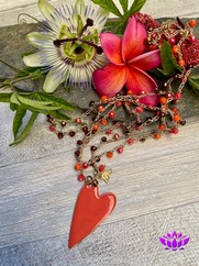 COLLANA UNCINETTO CUORE GRANDE ZUCCA