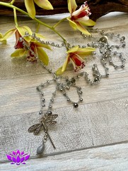 COLLANA UNCINETTO LIBELLULA ARGENTO 