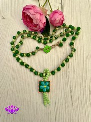 COLLANA UNCINETTO POP FIORE OTTANIO VERDE