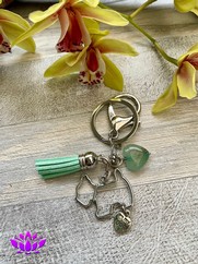 PORTACHIAVI CAGNOLINO ACQUAMARINA