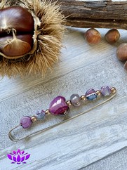 SPILLA CUORE CERAMICA CICLAMINO