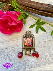 SPILLA GABBIETTA FARFALLE ROSSO